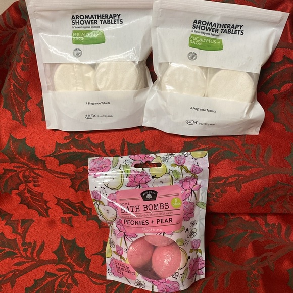 Ulta Aromatherapy Shower Tablets Bath Bombs Peel Off Clay Masks 10 piece Lot - Picture 4 of 7
